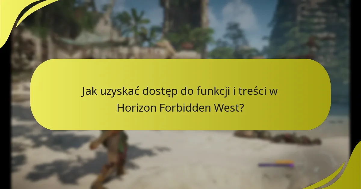 Jakie są kluczowe ustawienia konta dla Horizon Forbidden West?