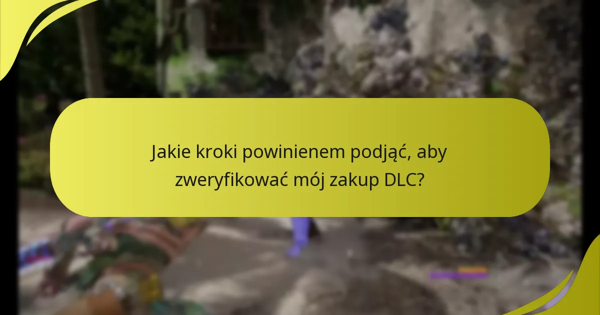 Jakie kroki powinienem podjąć, aby zweryfikować mój zakup DLC?
